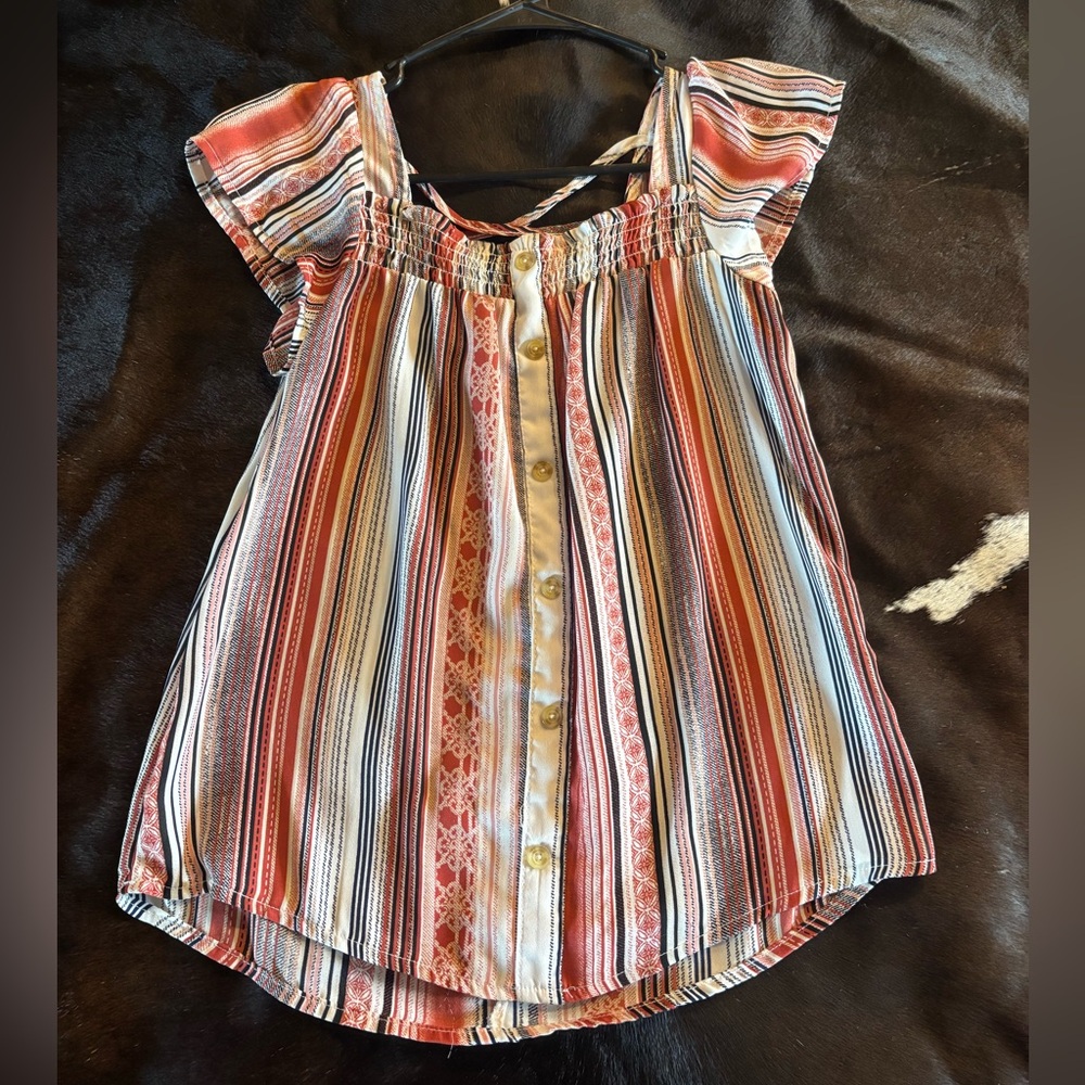 No Boundaries Multicolor Striped Top